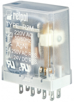 PRZEKAŹNIK 7A STYKI PRZEŁĄCZNE 2P STEROWANIE 24V AC R2M - RELPOL - 620485