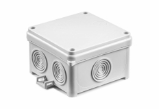 PUSZKA NATYNK 88X88X55MM Z DŁAWICĄ ZINTEGROWANĄ SAMOZATRZASKOWA IP54 SZARY N80X80F - SIMET - 35210002