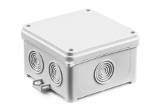 PUSZKA NATYNK 98X98X60MM Z DŁAWICĄ ZINTEGROWANĄ SAMOZATRZASKOWA IP54 SZARY N90X90F - SIMET - 35220002