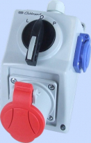 ZESTAW INSTALACYJNY 32A 3P+Z + GNIAZDO 2P+Z IP54 PRZEŁĄCZNIK L-0-P C32-48.1 - ELEKTROMET DZIERŻONIÓW - 974013