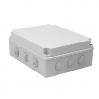 PUSZKA NATYNK 248X198X96MM Z DŁAWICAMI IP65 HERMETYCZNA SZARY PH-4A,3 - ELEKTROPLAST OPATÓWEK - 28.43