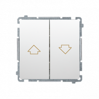 ŁĄCZNIK ZWIERNY ŻALUZJOWY 10AX 250V BIAŁY BASIC - KONTAKT SIMON - BMZ1.01/11