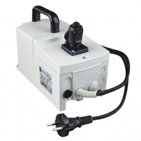 TRANSFORMATOR JEDNOFAZOWY PFS 250VA 230/ 24V Z ZABEZPIECZENIEM UCHWYTEM GNIAZDEM I SZNUREM SIECIOWYM - BREVE - 16124-9998
