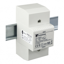 TRANSFORMATOR JEDNOFAZOWY IP30 NA SZYNĘ TH35 W OBUDOWIE MODUŁOWEJ Z ZABEZPIECZENIEM PSS 20VA 230/ 24V - BREVE - 16024-0178