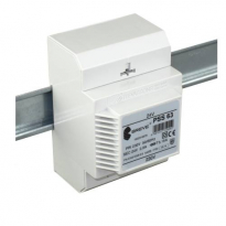 TRANSFORMATOR JEDNOFAZOWY IP30 NA SZYNĘ TH35 W OBUDOWIE MODUŁOWEJ Z ZABEZPIECZENIEM PSS 60VA 230/ 24V - BREVE - 16024-9938