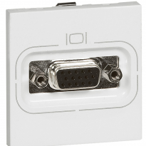 GNIAZDO HD15 ZŁĄCZA ŚRUBOWE - 2 MODUŁY ŻEŃSKIE BIAŁE MOSAIC - LEGRAND - 078757
