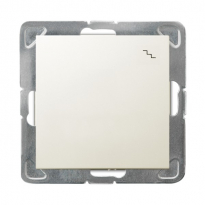 ŁĄCZNIK SCHODOWY POJEDYNCZY ZACISKI AUTOMATYCZNE 16AX 250V IP20 ECRU IMPRESJA - OSPEL - ŁP-3Y/m/27