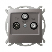 GNIAZDO ANTENOWE RTV-SAT Z DWOMA WYJŚCIAMI SAT 1.5DB TYTAN IMPRESJA - OSPEL - GPA-Y2S/m/23