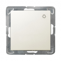 ŁĄCZNIK ZWIERNY ŚWIATŁO ZACISKI AUTOMATYCZNE 10AX 250V IP20 ECRU IMPRESJA - OSPEL - ŁP-5Y/m/27