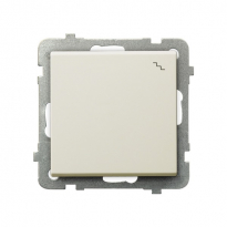ŁĄCZNIK SCHODOWY POJEDYNCZY ZACISKI AUTOMATYCZNE 16AX 250V IP20 ECRU SONATA - OSPEL - ŁP-3R/m/27