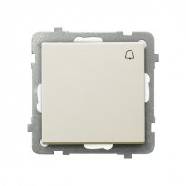 ŁĄCZNIK ZWIERNY DZWONEK ZACISKI AUTOMATYCZNE 10AX 250V IP20 ECRU SONATA - OSPEL - ŁP-6R/m/27