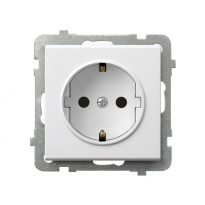 GNIAZDO POJEDYNCZE Z UZIEMIENIEM SCHUKO SONATA - OSPEL - GP-1RS/m/00