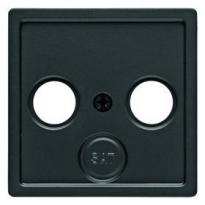 ELEMENT CENTRALNY DO GNIAZDA ANTENOWEGO 2- I 3- WYJŚCIOWEGO ANTRACYT AKSAMIT Q.1/Q.3 - HAGER - 12036086