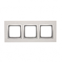Ramka 3-krotna Nature-Metal, INOX KLASYCZNY, IP20/IP44* (*IP44-należy zastosować zestaw uszczelek DUN3) - KONTAKT SIMON - DRN3/77