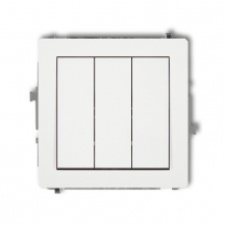 DECO; Mechanizm łącznika potrójnego; biały  - KARLIK - DWP-7
