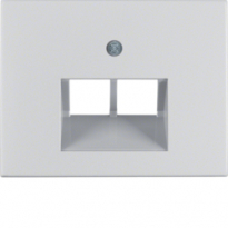 ELEMENT CENTRALNY DO GNIAZDA PRZYŁĄCZENIOWEGO UAE PODWÓJNEGO ALUMINIUM K.5 - HAGER - 14097003