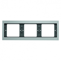 RAMKA POTRÓJNA POZIOMA ALUMINIUM K.5 - HAGER - 13737003