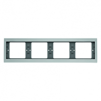 RAMKA POCZWÓRNA POZIOMA ALUMINIUM K.5 - HAGER - 13837003
