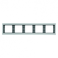 RAMKA PIĘCIOKROTNA POZIOMA ALUMINIUM K.5 - HAGER - 13937003