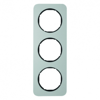 RAMKA POTRÓJNA ALUMINIUM/CZARNY R.1 - HAGER - 10132184
