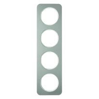 RAMKA POCZWÓRNA STAL SZLACHETNA/BIAŁY R.1 - HAGER - 10142114