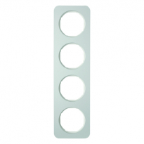 RAMKA POCZWÓRNA ALUMINIUM/BIAŁY R.1 - HAGER - 10142174