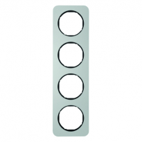 RAMKA POCZWÓRNA ALUMINIUM/CZARNY R.1 - HAGER - 10142184