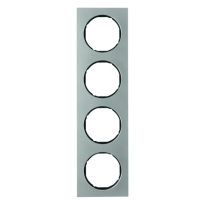 RAMKA POCZWÓRNA STAL SZLACHETNA/CZARNY R.3 - HAGER - 10142204