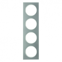 RAMKA POCZWÓRNA STAL SZLACHETNA/BIAŁY R.3 - HAGER - 10142214