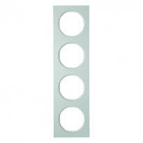 RAMKA POCZWÓRNA ALUMINIUM/BIAŁY R.3 - HAGER - 10142274