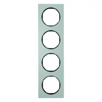 RAMKA POCZWÓRNA ALUMINIUM/CZARNY R.3 - HAGER - 10142284