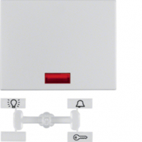 KLAWISZ Z 5 DOŁĄCZONYMI SOCZEWKAMI ALUMINIUM K.5 - HAGER - 14157003