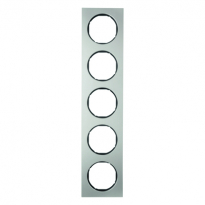 RAMKA PIĘCIOKROTNA STAL SZLACHETNA/CZARNY R.3 - HAGER - 10152204