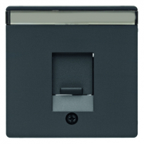 ELEMENT CENTRALNY Z ZASUWĄ CHRONIĄCĄ PRZED KURZEM ANTRACYT AKSAMIT Q.1/Q.3 - HAGER - 11706086