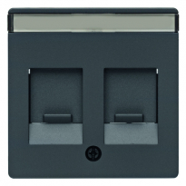 ELEMENT CENTRALNY Z ZASUWĄ CHRONIĄCĄ PRZED KURZEM ANTRACYT AKSAMIT Q.1/Q.3 - HAGER - 11816086