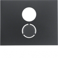 ELEMENT CENTRALNY DO GNIAZDA GŁOŚNIKOWEGO ANTRACYT MAT LAKIEROWANY K.1 - HAGER - 11847006