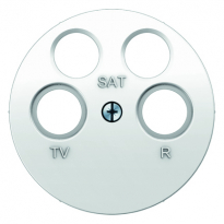 ELEMENT CENTRALNY DO GNIAZDA ANTENOWEGO 4-WYJŚCIOWEGO BIAŁY POŁYSK R.1/R.3 - HAGER - 14842089