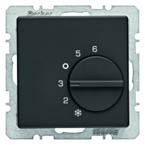 REGULATOR TEMPERATURY POMIESZCZENIA ZE STYKIEM ZMIENNYM ANTRACYT AKSAMIT Q.1/Q.3 - HAGER - 20266086