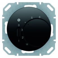 REGULATOR TEMPERATURY POMIESZCZENIA ZE STYKIEM ZWIERNYM CZARNY POŁYSK R.1/R.3  - HAGER - 20302045