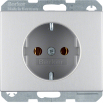 GNIAZDO SCHUKO KOMPLETNE SAMOZACISKI ALUMINIUM K.5 - HAGER - 47157003