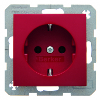 GNIAZDO SCHUKO CZERWONY POŁYSK B.KWADRAT/S.1/B.3/B.7 - HAGER - 41438912