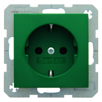 GNIAZDO SCHUKO ZIELONY POŁYSK S.1/B.3/B.7  - HAGER - 41438913