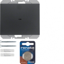 PRZYCISK RADIOWY POJEDYNCZY PŁASKI QUICKLINK ANTRACYT MAT K.1 KNX RF  - HAGER - 85655275