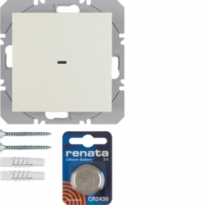 PRZYCISK POJEDYNCZY PŁASKI QUICKLINK KREM POŁYSK S.1 KNX RF  - HAGER - 85655282