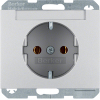 GNIAZDO SCHUKO Z POLEM OPISOWYM ALU K.5 - HAGER - 47397003