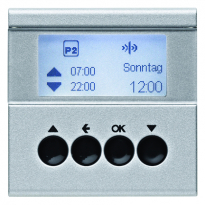 ŻALUZJOWY ŁĄCZNIK CZASOWY Z WYŚWIETLACZEM ALU MAT B.7 - HAGER - 85741183