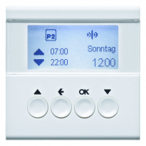 ŻALUZJOWY ŁĄCZNIK CZASOWY Z WYŚWIETLACZEM BIAŁY MAT S.1/B.3/B.7 - HAGER - 85741188
