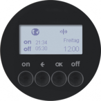 ŁĄCZNIK CZASOWY QUICKLINK CZARNY POŁYSK R.1/R.3 KNX RF  - HAGER - 85745231
