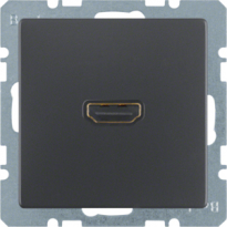 GNIAZDO HDMI ANTRACYT AKSAMIT Q.1/Q.3 - HAGER - 3315426086