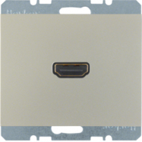 GNIAZDO HDMI STAL SZLACHETNA LAKIEROWANY K.5 - HAGER - 3315427004